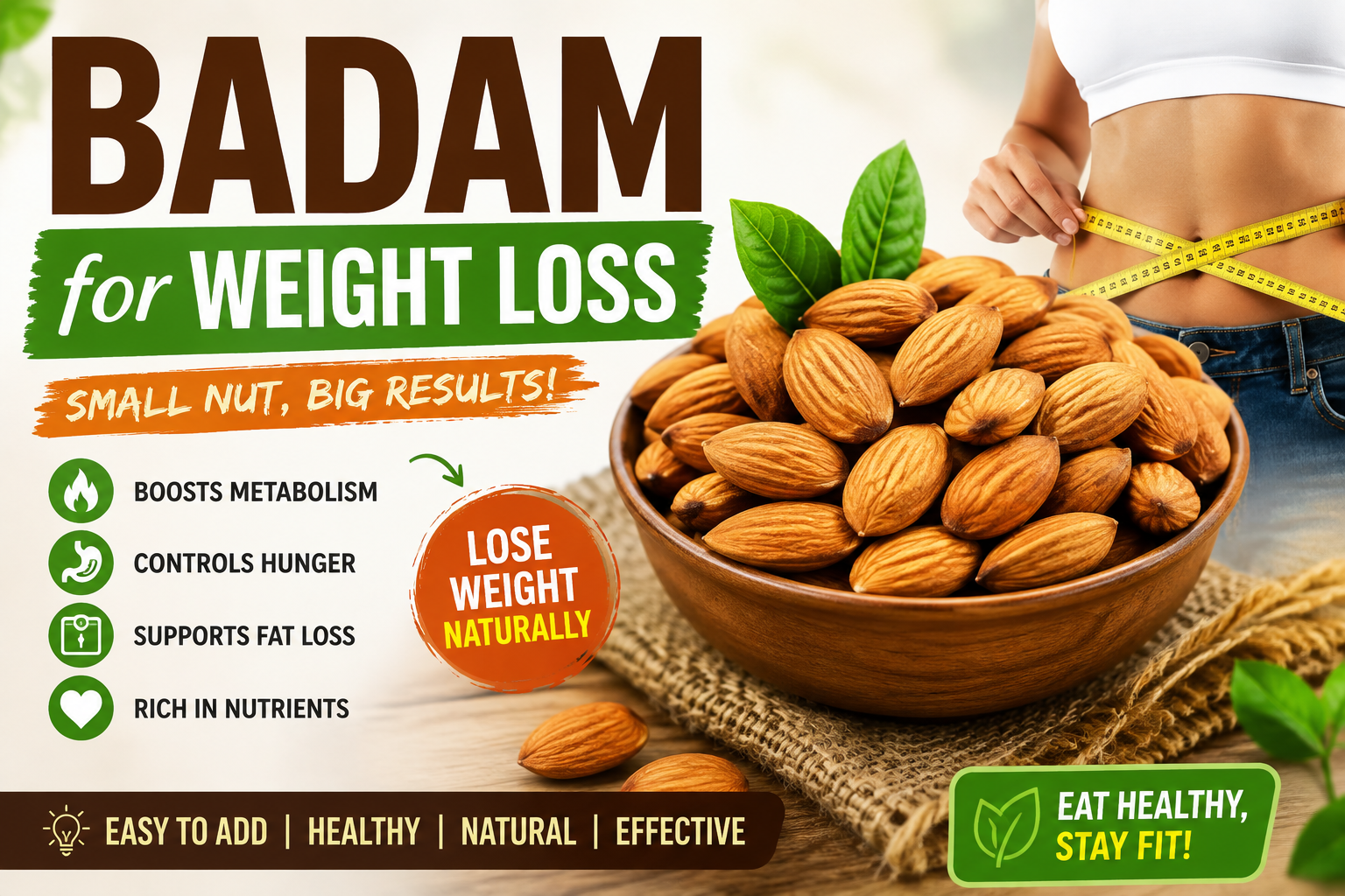Badam for Weight Loss: Are Almonds Good for Losing Weight? Benefits, Calories, Recipes and How to Eat Them