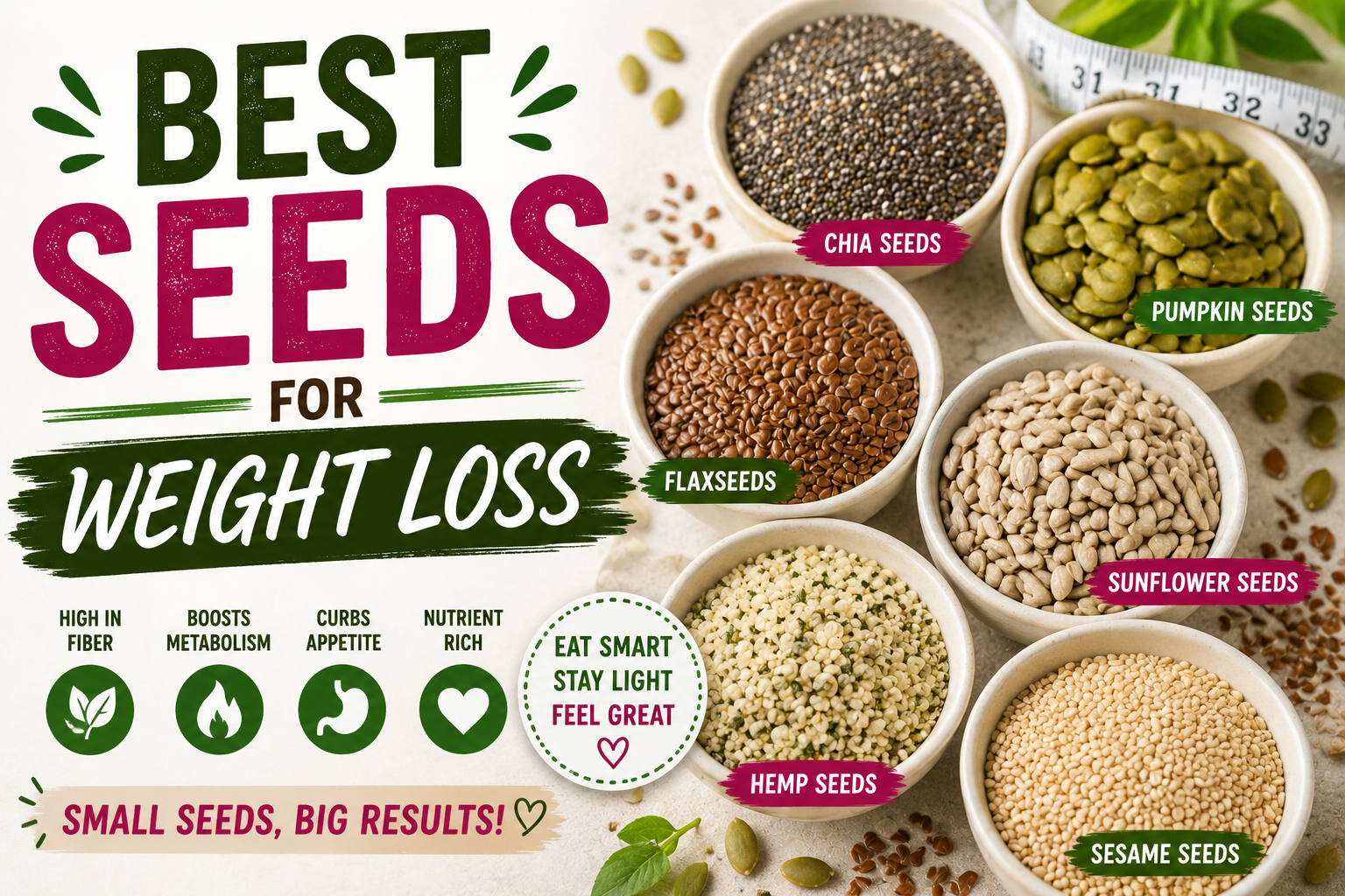 Best Seeds for Weight Loss: 10 Healthy Seeds That May Help You Eat Less and Stay Full 2 Best Seeds for Weight Loss: 10 Healthy Seeds That May Help You Eat Less and Stay Full